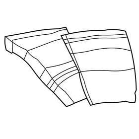 Ukrainian salo black and white clipart