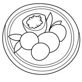 Falafel black and white clipart