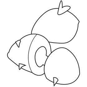 Ukrainian pie black and white clipart