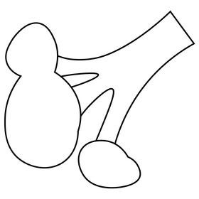 Cauliflower black and white clipart