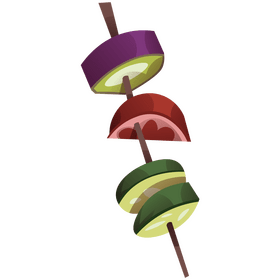 Vegetarian kebab clipart