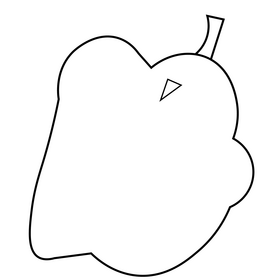 Pepper vegetable drawing black and white clipart