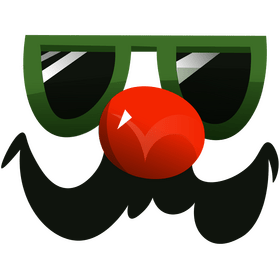 April fools day mustache mask cartoon clipart