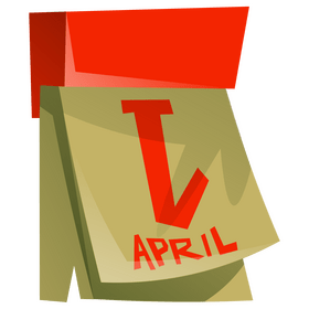 April fools day calendar clipart