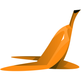 Banana peel cartoon clipart