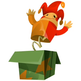 Surprise box cartoon clipart