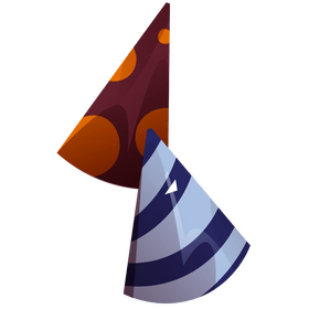 Birthday party hats clipart