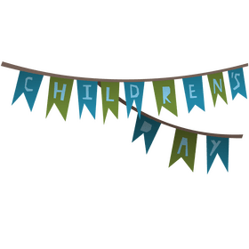 Children day banner clipart