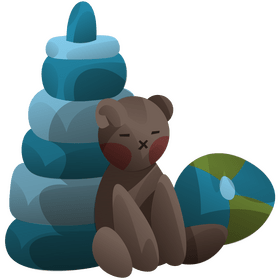 Children day toys clipart