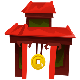Chinese temple clipart