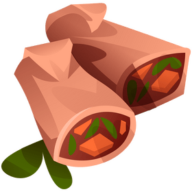 Chinese New Year spring roll clipart