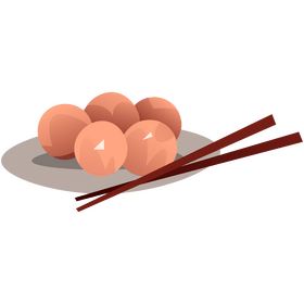 Chinese New Year rice balls clipart