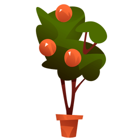 Mandarin orange plant clipart