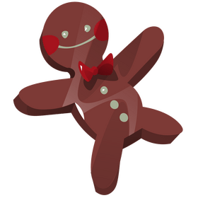 Christmas gingerbread man clipart