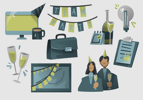 Corporate party vector