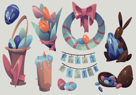 Easter cartoon vector