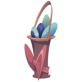 Easter basket clipart