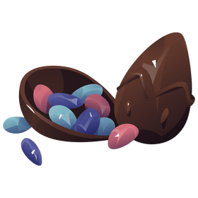 Easter egg chocolate clipart