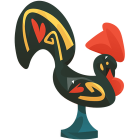 Portuguese rooster clipart