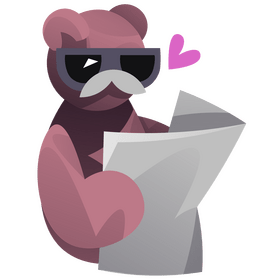 Cartoon bear, fathers day clipart