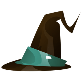 Halloween witch hat clipart