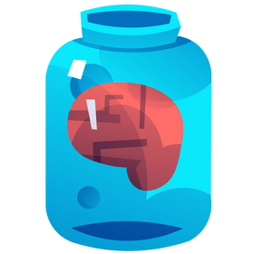 Halloween brain in a jar clipart