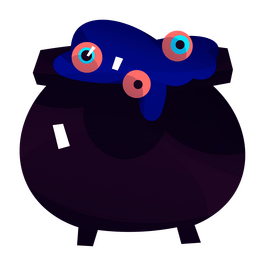 Cartoon halloween cauldron clipart