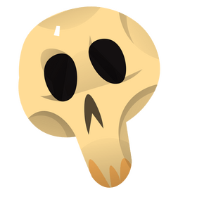 Halloween skull drawing clipart