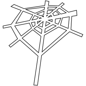 Free spider web halloween black and white clipart