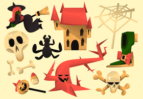 Halloween decoration vector