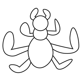 Cartoon halloween spider black and white clipart