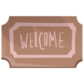 Housewarming carpet, welcome carpet clipart