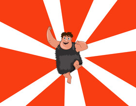 Thunk The Croods cartoon character drawing vector