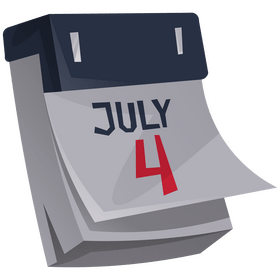 4th of July calendar clipart