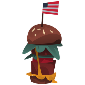 USA Independence day burger clipart