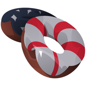 4th of July donuts clipart