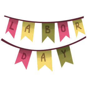 Labor Day banner clipart