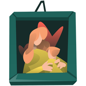 Mothers day portrait clipart