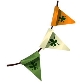 St Patricks Day flag decoration clipart