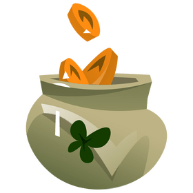 St Patricks Day pot of gold clipart