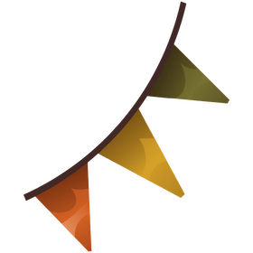 Thanksgiving decoration flags clipart