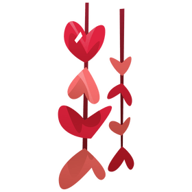 Valentines Day heart decorations clipart