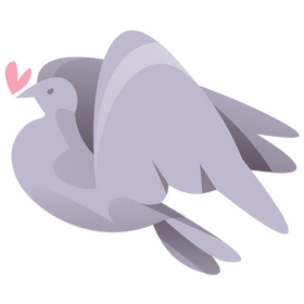 Wedding pigeon clipart
