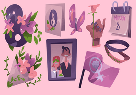 Womens day set vector