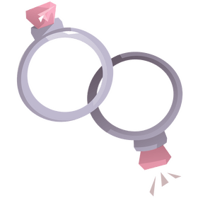 Wedding rings clipart