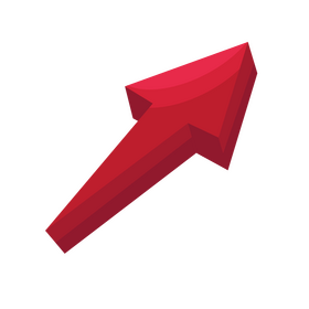 3d arrow red clipart