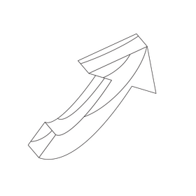 Arrow drawing black and white clipart