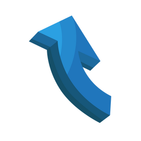 3d arrow blue clipart