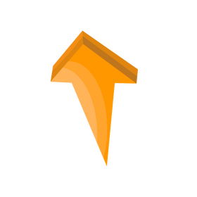 Orange arrow clipart