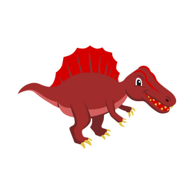 Spinosaurus baby dinosaur cartoon clipart